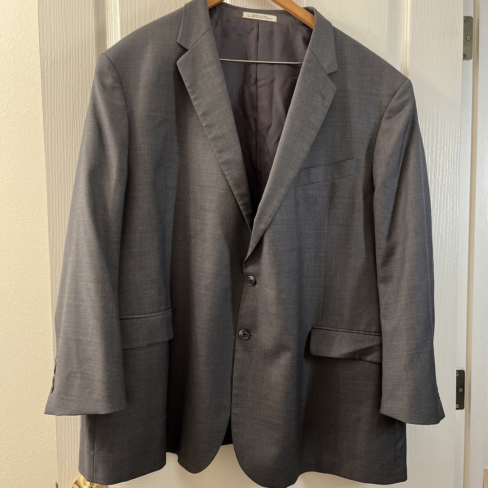 Joseph Abboud Mens 56R Superfine‎ Wool Jacket Zignone Super 110's Italy 2 Button